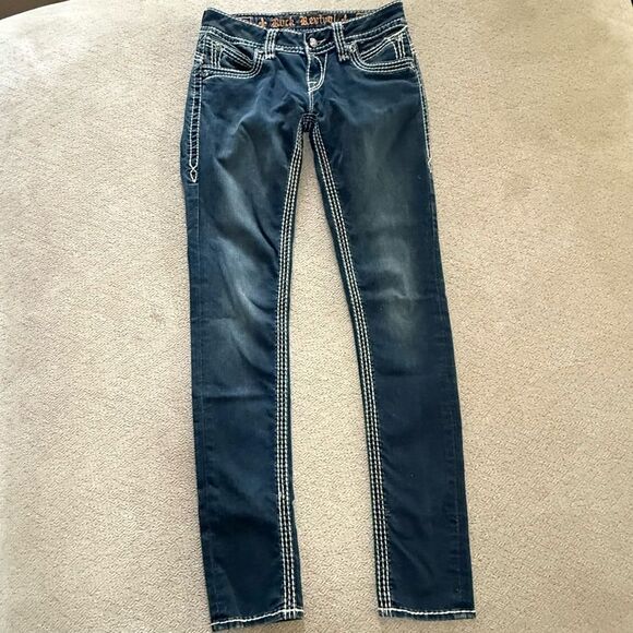 Rock Revival Aida Skinny Jeans Bling Concert Rodeo Women’s size 27 Buckle - Picture 1 of 16